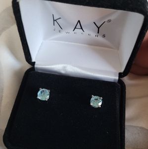 Aquamarine Stud Earrings..New!